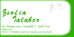 zsofia talaber business card